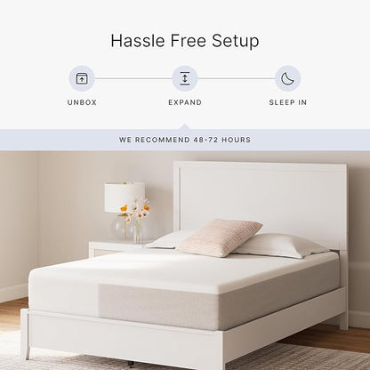 Signature Design by Ashley California King Size Cool Max 12 Inch Medium Plush Cooling Gel Infused Memory Foam Mattress for Pressure Relief, Fiberglass Free, Mattress in A Box
