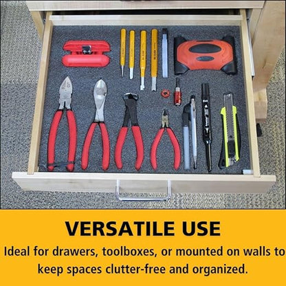 FastCap Kaizen Foam Sheet for Tool Box Organizers and Storage - Perfect for Professional Contractors and Technicians - 20mm Thickness, 2' x 4' Sheet Size, Black & White