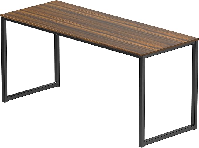 SHW Mission 55-Inch Home Office Computer Desk, Walnut