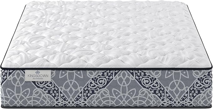 Kingsdown Cushion Firm Hybrid Mattress Twin XL Cooling Gel Memory Foam Layer Multi-Layered Motion Isolation Cool Sleep Quilted Top Luxury Mattresses, 13.5-Inch Passions Merridale