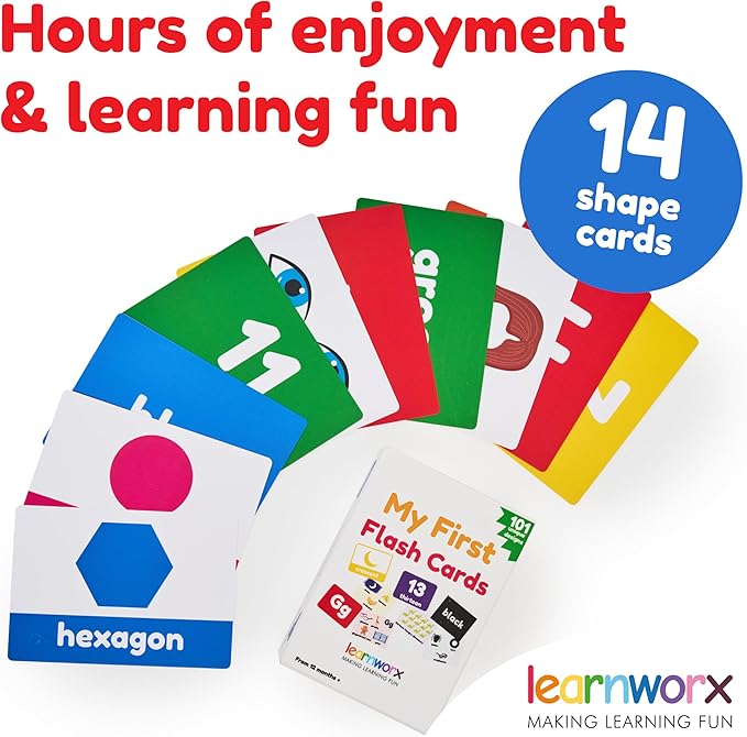 Toddler Learning Flash Cards | Kids Letter Number Alphabet Animal Color Words Flashcards | Large Cards Ideal for Preschool Kindergarden Pre K Educational | Flashcards 12 Months - 5 Years