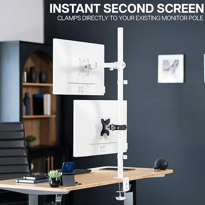 VIVO Steel Universal Bracket Pole Mount with Removable 75mm and 100mm VESA Plate, Fits up to 30 inch Screens, Black, MOUNT-POLE01