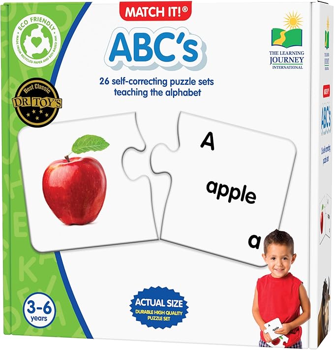 The Learning Journey: Match It! - ABCs - ABC Puzzle, Alphabet Puzzles for 2 Year Olds, Alphabet Puzzles For Kids Ages 3-5, Pre Kindergarten Learning Materials, Award Winning Educational Toys