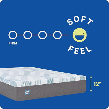Sealy Dreamlife 12" Foam Mattress-in-a-Box, Queen, SealyComfort Gel Memory Foam, SealySupport Transition Foam, Surface-Guard Technology