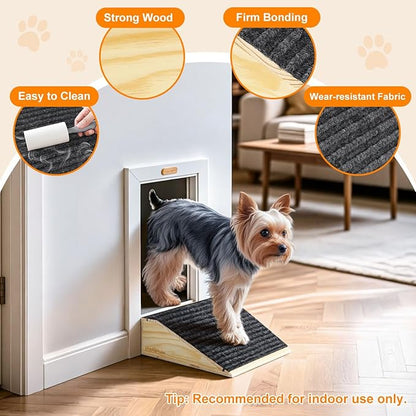 Dog Ramp for Stairs, Non-Slip Dog Stairs, Sturdy Wooden Pet Steps for Small Dogs and Cats Fits Staircase Indoor, Assist for Injured and Older Pets(2 Pack/S, Light Wood)