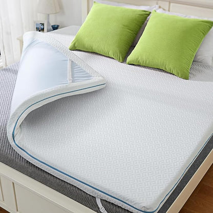 Dreamsmith Full Size Mattress Topper - 3 Inch Cooling Gel Memory Foam Mattress Pad for Pressure Relief, Bed Topper with Removable Washable Soft Cover Non-Slip, CertiPUR-US & Oeko-Tex Certified