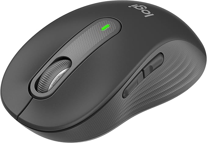 Logitech Signature M650 Wireless Mouse - for Small to Medium Sized Hands, 2-Year Battery, Silent Clicks, Customizable Side Buttons, Bluetooth, Multi-Device Compatibility (Graphite)