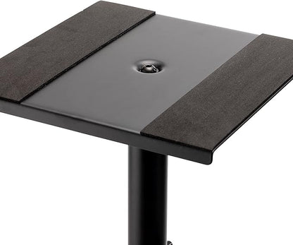 On-Stage SMS6600-P Hex-Base Monitor Stands Pair(Height-Adjustable Pedestal Studio Speaker Stands, Locking Pin, Hexagonal Base, Steel Construction, Nonslip Rubber Feet, Optional Floor Spikes, Black)