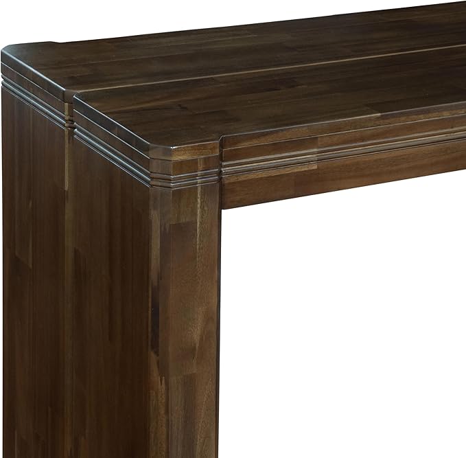 X02DA-208-12 - 5-Pc Kitchen Table Set includes an Extendable Rectangle Kitchen Table, 2 Polyester Fabric Dining Chairs and 2 Modern Benches, 39x120 Inch, Antique Walnut