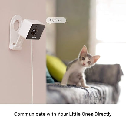 Zmodo Mini Pro, 1080P Plug-in WiFi Security Camera, Indoor Smart Camera with AI Motion Detection, Pet Nanny Cam, Night Vision, 2-Way Audio, Phone App, Compatible with Alexa & Google Assistant.