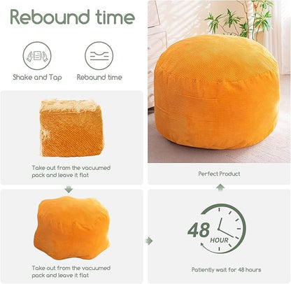 HIGOGOGO Giant Bean Bag Chair Bed for Adults,Convertible Beanbag Folds from Lazy Chair to Floor Mattress Bed,Large Floor Sofa Couch for Adult,Couples,Family,High-Density Foam Filling, Machine Washable