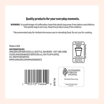 Amazon Basics 9" Uncoated White Paper Plates 100 Count (Pack of 1)