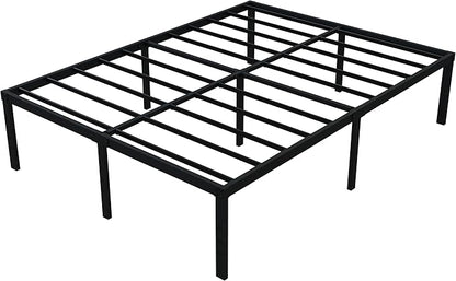 18 Inch King Bed Frame Heavy Duty Metal Platform King Size Bed Frames with High Storage, Eassy Assembly 3,500 Lbs Heavy Duty Bedframes, Black