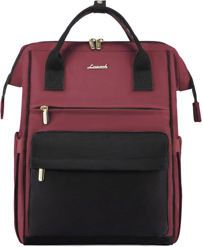 LOVEVOOK Laptop Backpack for Women,15.6 Inch Work Teacher Nurse Bag,Business Computer Backpack Purse with USB Port,Stylish Casual Daypack for Travel