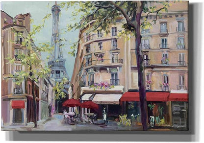 Epic Graffiti 'Springtime in Paris' by Marilyn Hageman, Canvas Wall Art, 18"x26"