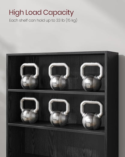 VASAGLE Custos Collection - Bookshelf, 3-Tier Bookcase, Book Shelf, Open Storage Shelf, 9.4 x 31.5 x 32 Inches, for Living Room, Home Office, Dinning Room, Ebony Black ULBC173T56