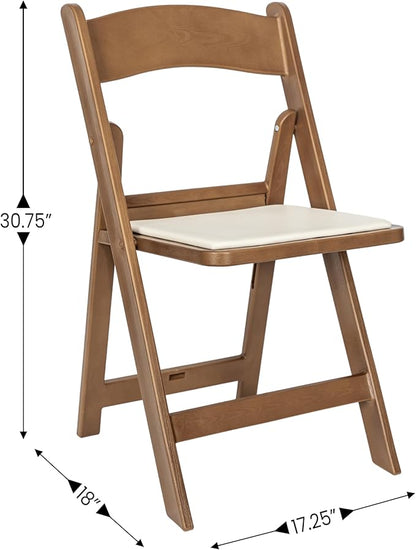 Flash Furniture Hercules Folding Resin – 800LB Weight Capacity Event Chair, Set of 1, Chestnut