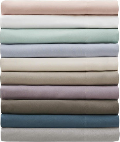 Madison Park 3M Microcell Bed Sheet Set Color Fast, Wrinkle and Stain Resistant, Soft Sheets with 16" Deep Pocket All Season, Cozy Bedding-Set, Matching Pillow Case, Cal King, Seafoam, 4 Piece