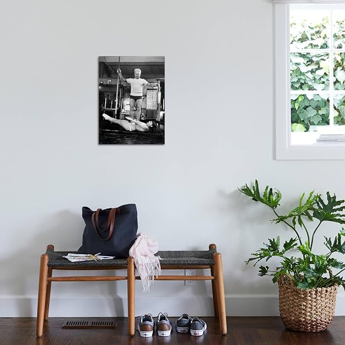 ART.COM Wall Premium Photographic Print Opera Singer Roberta Peters Balancing Her Trainer, Joseph Pilates, on Her Operatic Breadbasket by Michael Rougier, 18" x 24"