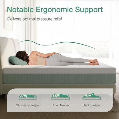 Novilla Mattress XL Twin Size,12 Inch Gel Memory Foam Mattress in a Box for Cool Night & Motion Isolation,Medium Firm Feel, Bliss