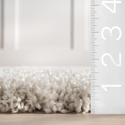 nuLOOM Gloria Abstract Shag Runner Rug, 2' 6" x 10', Beige