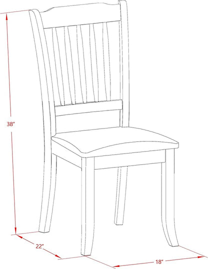East West Furniture MZDA3-LWH-C 3 Piece Dining Room Table Set Contains a Rectangle Kitchen Table with Dropleaf and 2 Linen Fabric Upholstered Dining Chairs, 36x54 Inch, Linen White