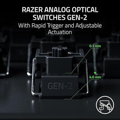 Razer Huntsman V3 Pro TKL 8KHz Esports Gaming Keyboard: Analog Optical Switches Gen 2-8000 Hz Polling Snap Tap - Rapid Trigger - Adjustable Actuation - Media Controls - Niko Edition