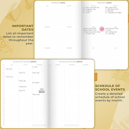 Clever Fox Teacher Planner – School Year Planner with Calendars & Lesson Plans – Book for Classroom & Homeschool Organization, A4 (Amber Yellow)