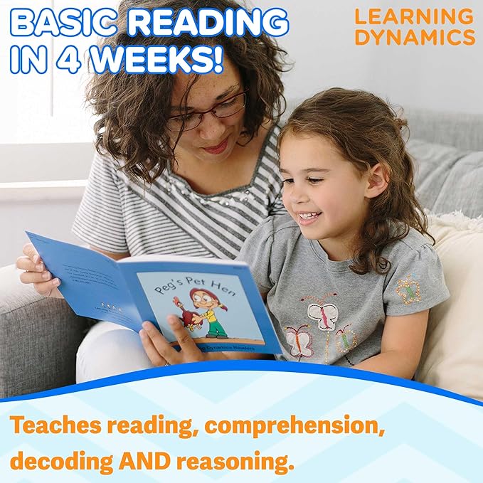 Learning Dynamics 4 Weeks to Read – Learn How to Read & Write Program Includes 53 Books, Teaching Manual, Activity Workbooks, CD, Flashcards , Manipulatives – Teaches Letters, Phonics & Reading