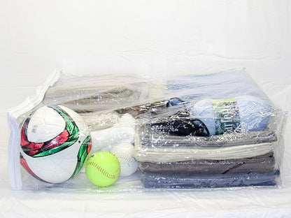 10-Pack Clear Vinyl Zippered Storage Bags 24 x 27 x 7 Inch for Comforters and Bedding Sets