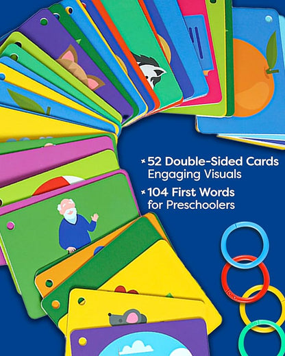 100 First Words Flash Cards – High Contrast Picture Flashcards – Educational Learning for Speech and Early Vocabulary Featuring Animals, Food, Transport, Family, Clothes and More