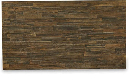 East West Furniture V777FL716-7 7 Piece Dining Room Table Set Consist of a Rectangle Kitchen Table with V-Legs and 6 Dark Khaki Linen Fabric Parsons Dining Chairs, 40x72 Inch, Multi-Color