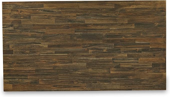 East West Furniture V777FL716-9 9 Piece Dining Table Set Includes a Rectangle Kitchen Table with V-Legs and 8 Dark Khaki Linen Fabric Upholstered Chairs, 40x72 Inch, Multi-Color