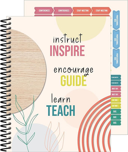Carson Dellosa True to You Teacher Planner 2025-2026, Undated 8" x 11" Lesson Plan Book With Stickers, Class Schedule, Weekly Calendar School Supplies, Homeschool Essentials and Classroom Must Haves