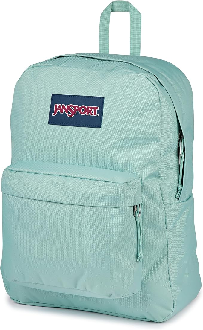 JanSport SuperBreak One Backpack - Durable, Lightweight Bag with 1 Main Compartment, Front Utility Pocket with Built-in Organizer, Premium Backpack, Faded Sage