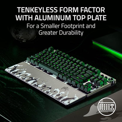 Razer Huntsman V3 Pro TKL 8KHz Esports Gaming Keyboard: Analog Optical Switches Gen 2-8000 Hz Polling Snap Tap - Rapid Trigger - Adjustable Actuation - Media Controls - Niko Edition