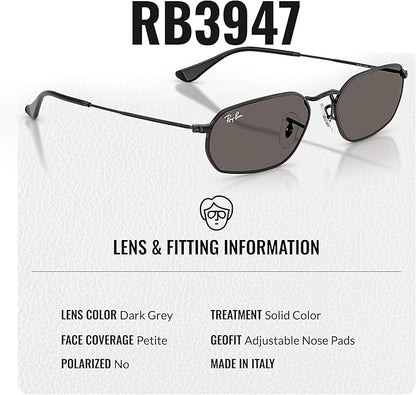 Ray-Ban RB3947 Square-Round Shaped Sunglasses for Men & Women with Official RAYBAN Eyewear Kit – Classic Timeless Design