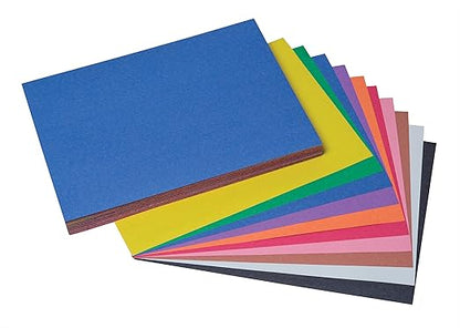 Prang (Formerly SunWorks) Construction Paper, 10 Assorted Colors, 9" x 12", 100 Sheets