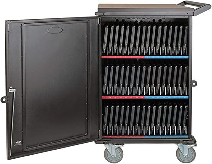 Tripp Lite 48-Port AC Mobile Charging Cart Storage Station for Chromebooks, iPads, Laptops, Tablets, Black (CSC48AC)
