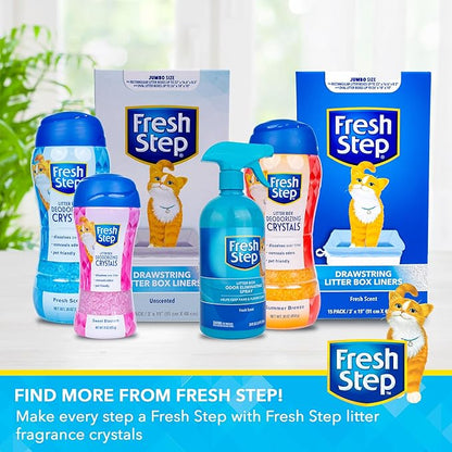Fresh Step Cat Litter Crystals in Tropical Summer Breeze Scent - Cat Litter Box Deodorizer - Combats Odors and Neutralizes Smells to Keep Your Home Clean, 30 Ounce