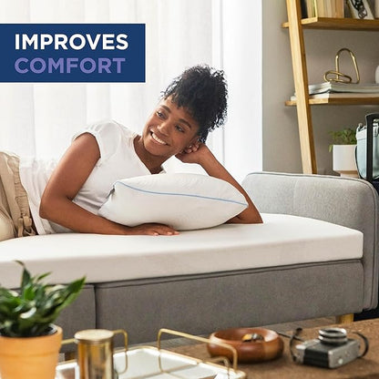 Tempur-Pedic TEMPUR Supreme 3-Inch Mattress Topper, Medium Firm, California King, White