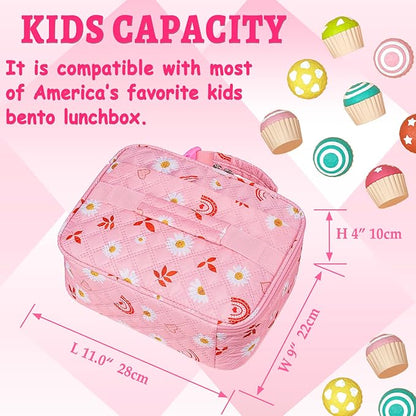 Yellow Lightning Lunch Box for Teenager Boys with Reusable Snack Bag Cute Lunch Bag for Middle High School Lonchera para chicas adolescentes