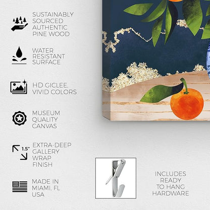The Oliver Gal Artist Co. Food and Cuisine Wall Art Canvas Prints 'Fruits and Porcelain' Fruits