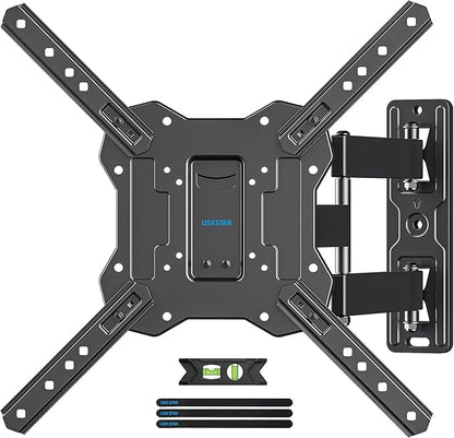 UL Listed Full Motion TV Wall Mount for 26-60 Inch TV Mounts Up to 77 lbs, Max VESA 400x400mm, Wall Mount TV Bracket with Swivel, Tilting, Leveling Adjust & Extendable Arm