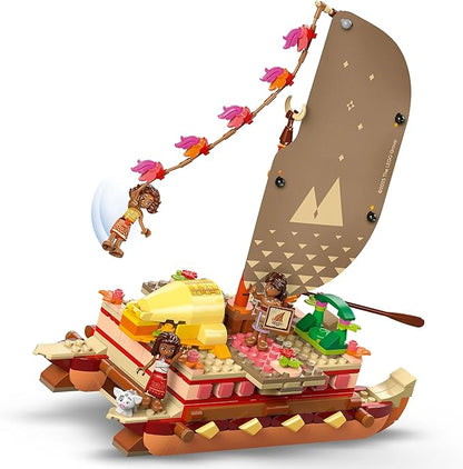 Lego 43270 Moana Canoe Adventure Toy, Toy, Birthday, Present, Blocks, Educational Girls, Boys, Children, 6, 7, 8, 9, Disney Goods, Pretend Play, Pretend Play