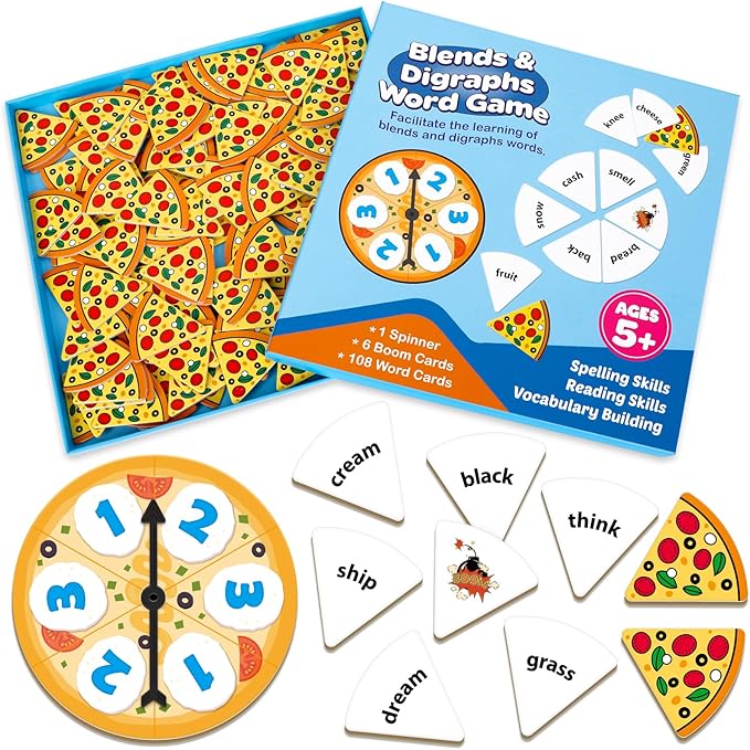 Blends Word Games: Phonics Flash Cards, Speech Therapy Toys for Toddlers & Kindergarten Preschool Learning Activities