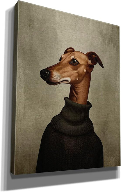 Epic Graffiti 'Green Sweater Dog' by Svetlana Aleynikova Canvas Wall Art, 26" x 34"