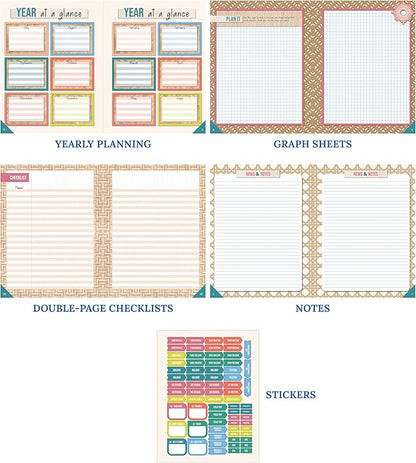 Carson Dellosa True to You Teacher Planner 2025-2026, Undated 8" x 11" Lesson Plan Book With Stickers, Class Schedule, Weekly Calendar School Supplies, Homeschool Essentials and Classroom Must Haves