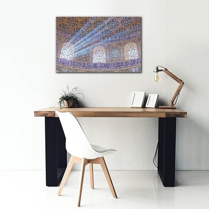 Epic Graffiti 'Sheikh Lotfollah Mosque at Isfahan Iran' by Epic Portfolio, Canvas Wall Art, 40"x26"