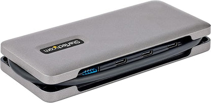 StarTech.com 4-Port USB-C Hub - 1x USB-A & 3X USB-C Ports - USB 3.2 Gen 2 (10Gbps) - Bus Powered - USB Type C Hub w/ 12.6in/32cm Wrap-Around Cable - Portable USB-C to USB-A Hub/Splitter (HB31CM1A3CB)